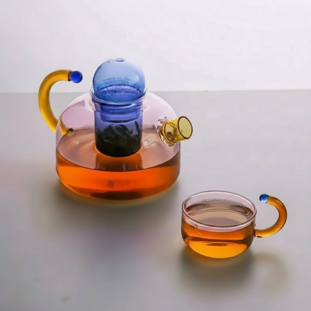Single Serving Pink Tea Pot & Cup