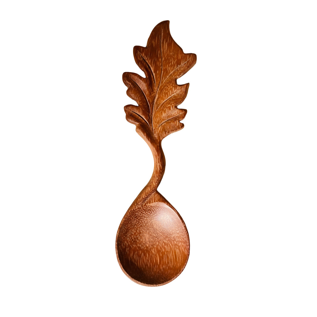 Hand carved Leaf Spoon